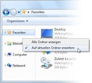 Navigationsbereich wie bei Windows XP