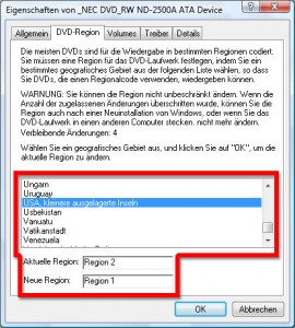 DVD-Ländercode 1/2